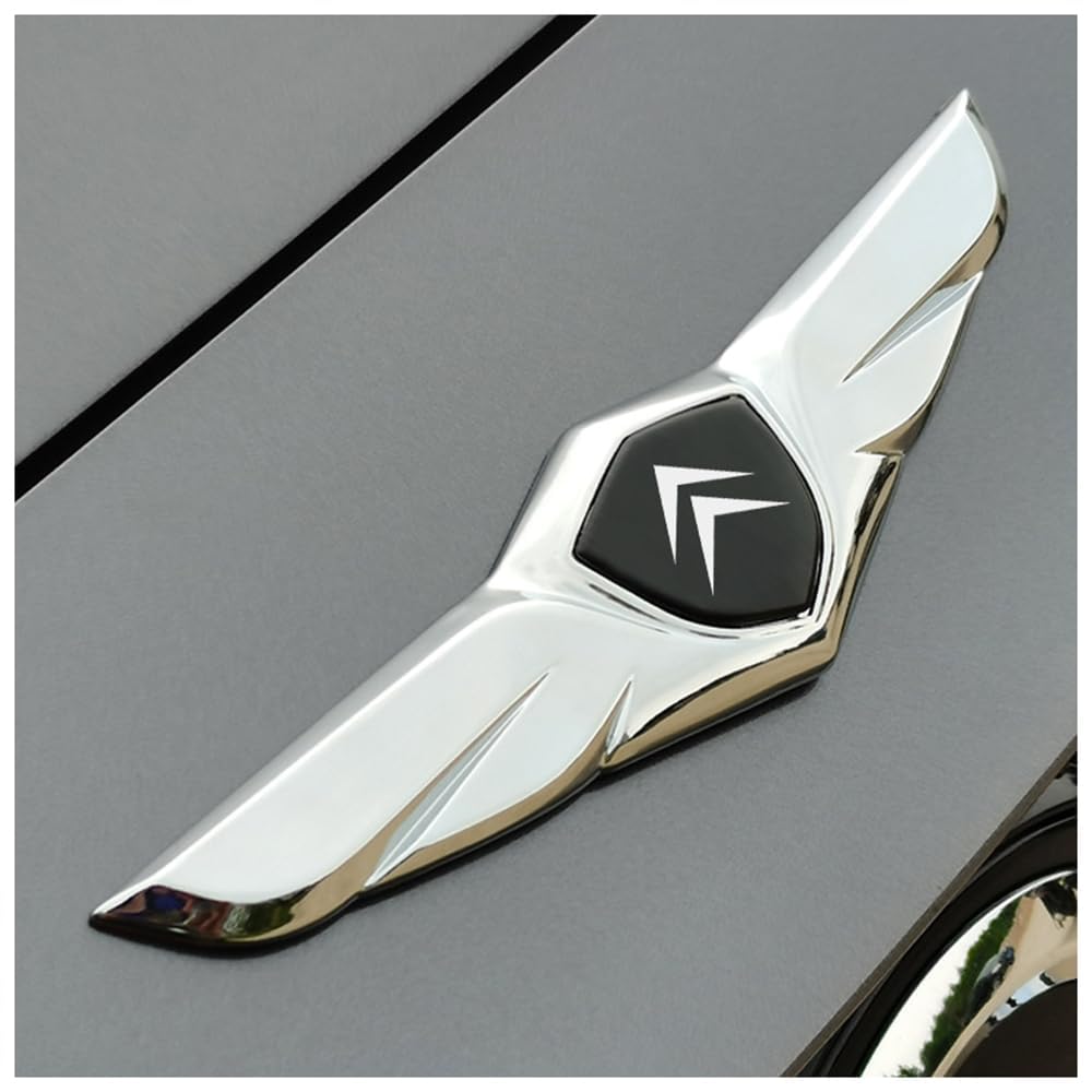 Auto Emblem Aufkleber, Für Citroen C3 C2 C3 XR C4 Cactus C4 Picasso C5 C6 DS3 DS4 DS5, Motorhaube Kofferraum Logo Heckklappen Buchstaben Selbstklebende Ersatz Dekoration,B von XYTUAT