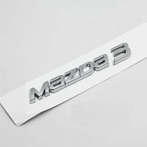 Auto Emblem Aufkleber, Für Mazda 3 6, Motorhaube Kofferraum Logo Heckklappen Buchstaben Selbstklebende Ersatz Dekoration,A von XYTUAT