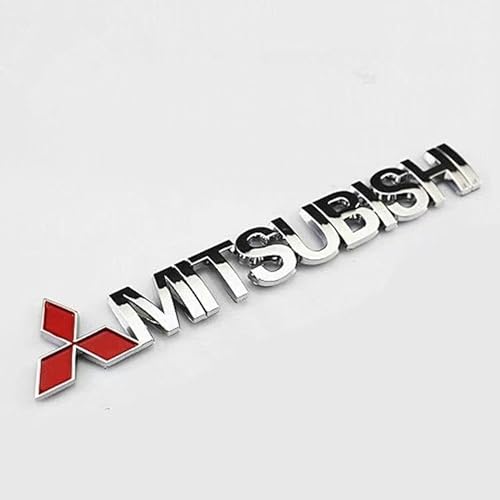 Auto Emblem Aufkleber, Für Mitsubishi Lancer-Fortis/Lancer/Lancer-EX/Galant/Zinger, Motorhaube Kofferraum Logo Heckklappen Buchstaben Selbstklebende Ersatz Dekoration von XYTUAT