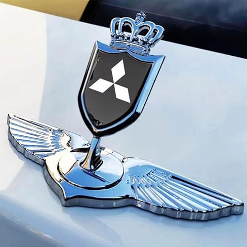 Auto Emblem Aufkleber, Für Mitsubishi Pajero Outlander Fortis Eclipse Cross Lancer, Motorhaube Kofferraum Logo Heckklappen Buchstaben Selbstklebende Ersatz Dekoration,B von XYTUAT