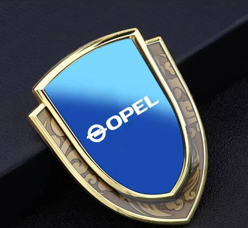 Auto Emblem Aufkleber, Für Opel Corsa Astra Zafira Vivaro Insignia Mokka Vectra OPC, Motorhaube Kofferraum Logo Heckklappen Buchstaben Selbstklebende Ersatz Dekoration,A von XYTUAT