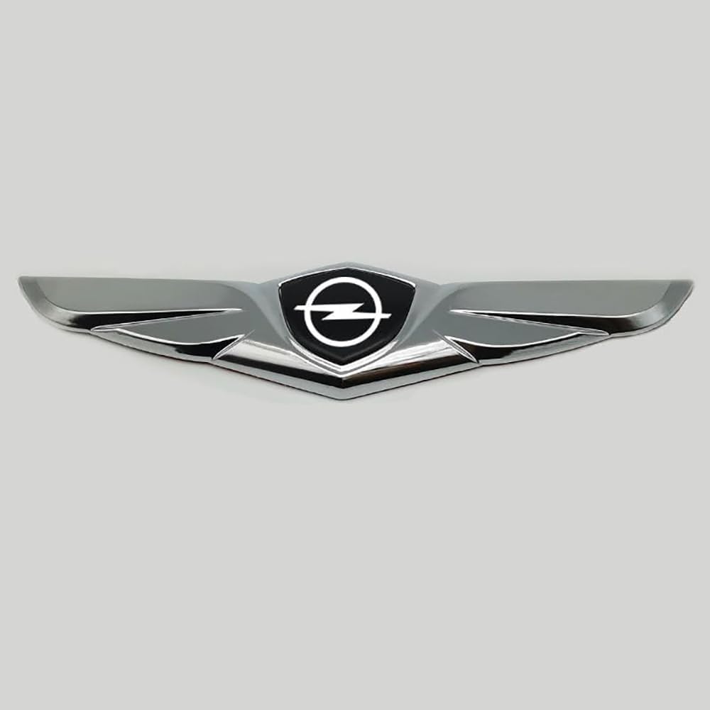 Auto Emblem Aufkleber, Für Opel Corsa Astra Zafira Vivaro Insignia Mokka Vectra OPC, Motorhaube Kofferraum Logo Heckklappen Buchstaben Selbstklebende Ersatz Dekoration,B von XYTUAT