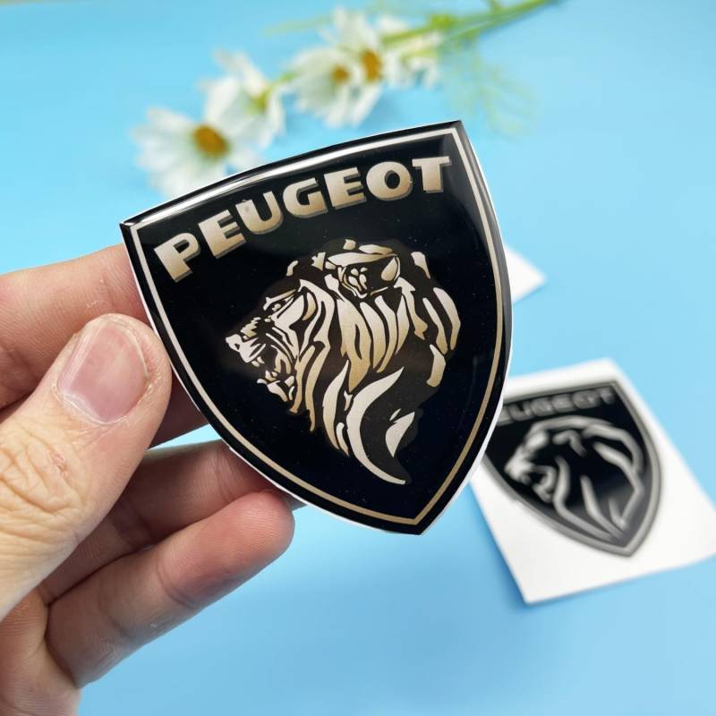 Auto Emblem Aufkleber, Für Peugeot, Motorhaube Kofferraum Logo Heckklappen Buchstaben Selbstklebende Ersatz Dekoration,A von XYTUAT