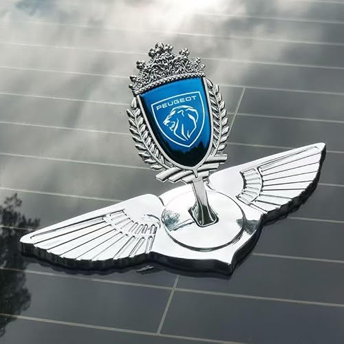 Auto Emblem Aufkleber, Für Peugeot 208 2008 207 301 308 408 4008 508 5008 Rifter, Motorhaube Kofferraum Logo Heckklappen Buchstaben Selbstklebende Ersatz Dekoration,A von XYTUAT