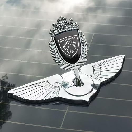 Auto Emblem Aufkleber, Für Peugeot 208 2008 207 301 308 408 4008 508 5008 Rifter, Motorhaube Kofferraum Logo Heckklappen Buchstaben Selbstklebende Ersatz Dekoration,B von XYTUAT