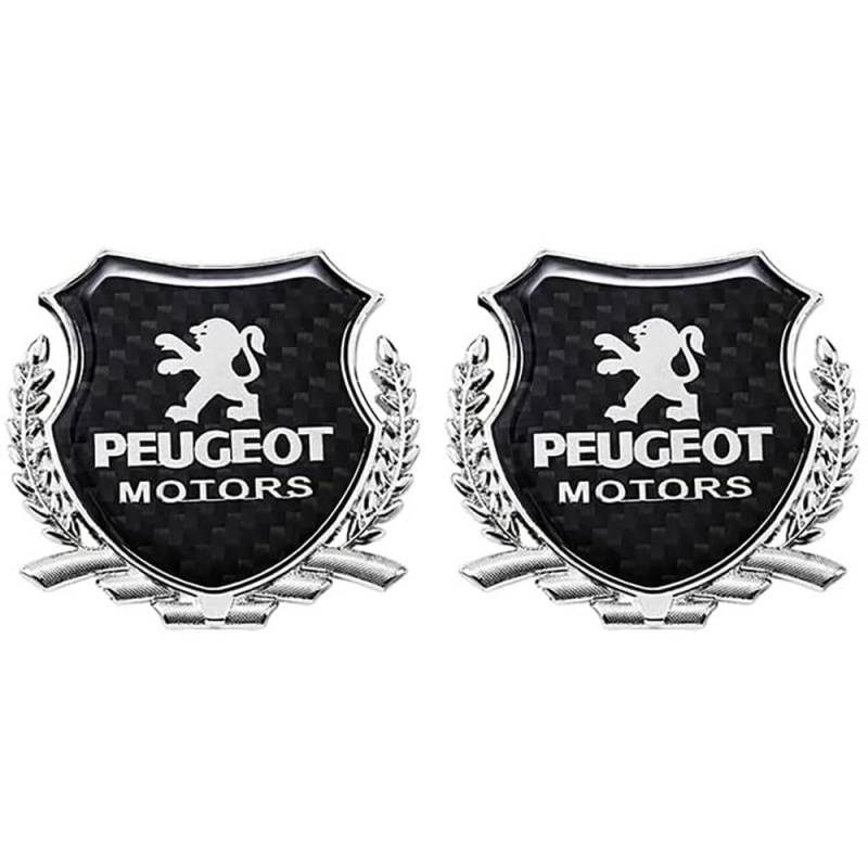 Auto Emblem Aufkleber, Für Peugeot 308 3008 207 208 407 508 2008 5008 107 106 205, Motorhaube Kofferraum Logo Heckklappen Buchstaben Selbstklebende Ersatz Dekoration,A von XYTUAT