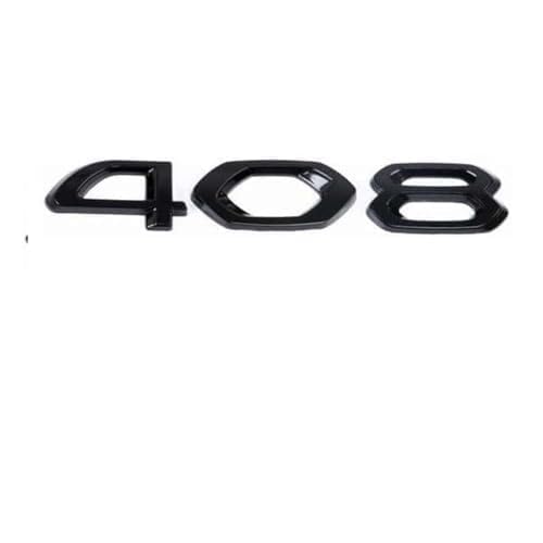 Auto Emblem Aufkleber, Für Peugeot 4008 408, Motorhaube Kofferraum Logo Heckklappen Buchstaben Selbstklebende Ersatz Dekoration,A von XYTUAT