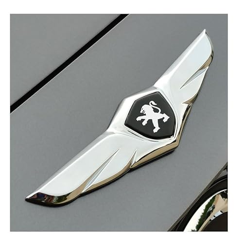 Auto Emblem Aufkleber, Für Peugeot Gt GTI Gtline 508 5008 3008 208 2008 308, Motorhaube Kofferraum Logo Heckklappen Buchstaben Selbstklebende Ersatz Dekoration,D von XYTUAT