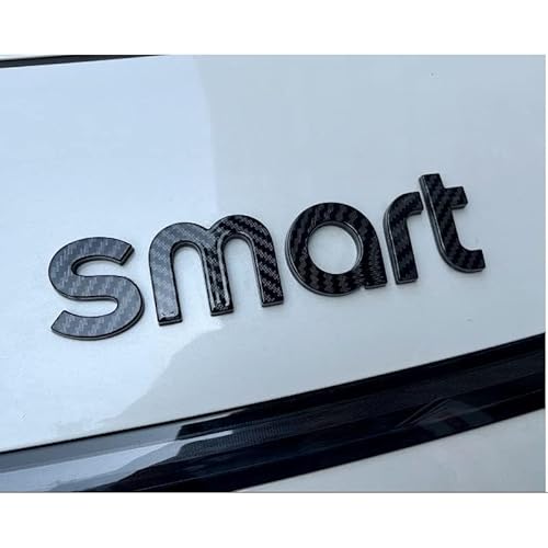 Auto Emblem Aufkleber, Für Smart Fortwo Forfour 450 451 454 453#1#3, Motorhaube Kofferraum Logo Heckklappen Buchstaben Selbstklebende Ersatz Dekoration,A von XYTUAT