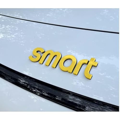 Auto Emblem Aufkleber, Für Smart Fortwo Forfour 450 451 454 453#1#3, Motorhaube Kofferraum Logo Heckklappen Buchstaben Selbstklebende Ersatz Dekoration,C von XYTUAT