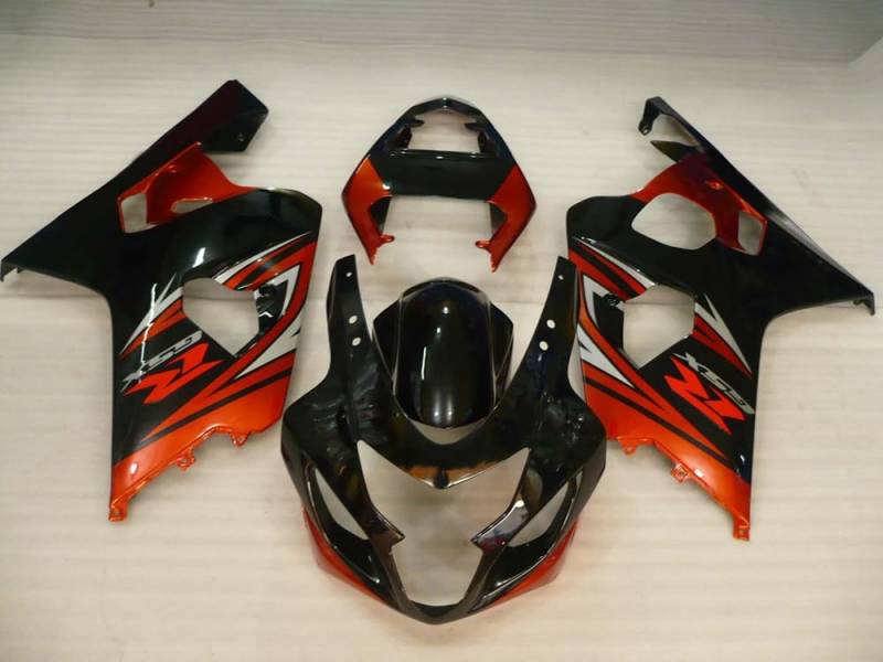 XYTlabs 025UK Spritzguss-Kunststoff-Verkleidungs-Set für 04 05 GSX-R750 GSX-R600 K4 2004 2005 GSXR 600 750 K4 schwarz-orange Verkleidungs-Set von XYTlabs