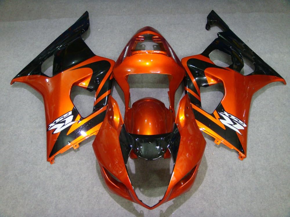 XYTlabs Spritzguss-Kunststoff-Verkleidungsset für 03 04 GSXR1000 K3 2003 2004 GSXR 1000 GSX R1000 K3 orange-schwarz Verkleidungs-Set 009XA von XYTlabs