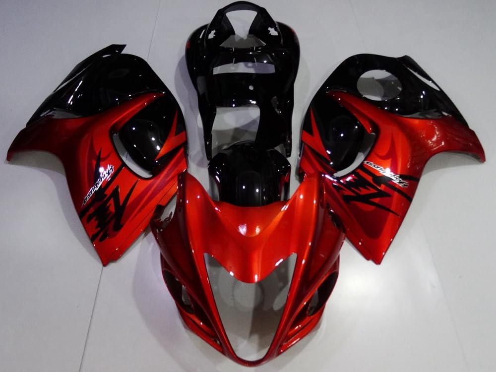 XYTlabs Spritzguss-Kunststoff-Verkleidungsset für 08–16 GSXR1300 GSX-R 1300 2008–2016 GSXR 1300 orange/schwarz Verkleidungs-Set 031FG von XYTlabs