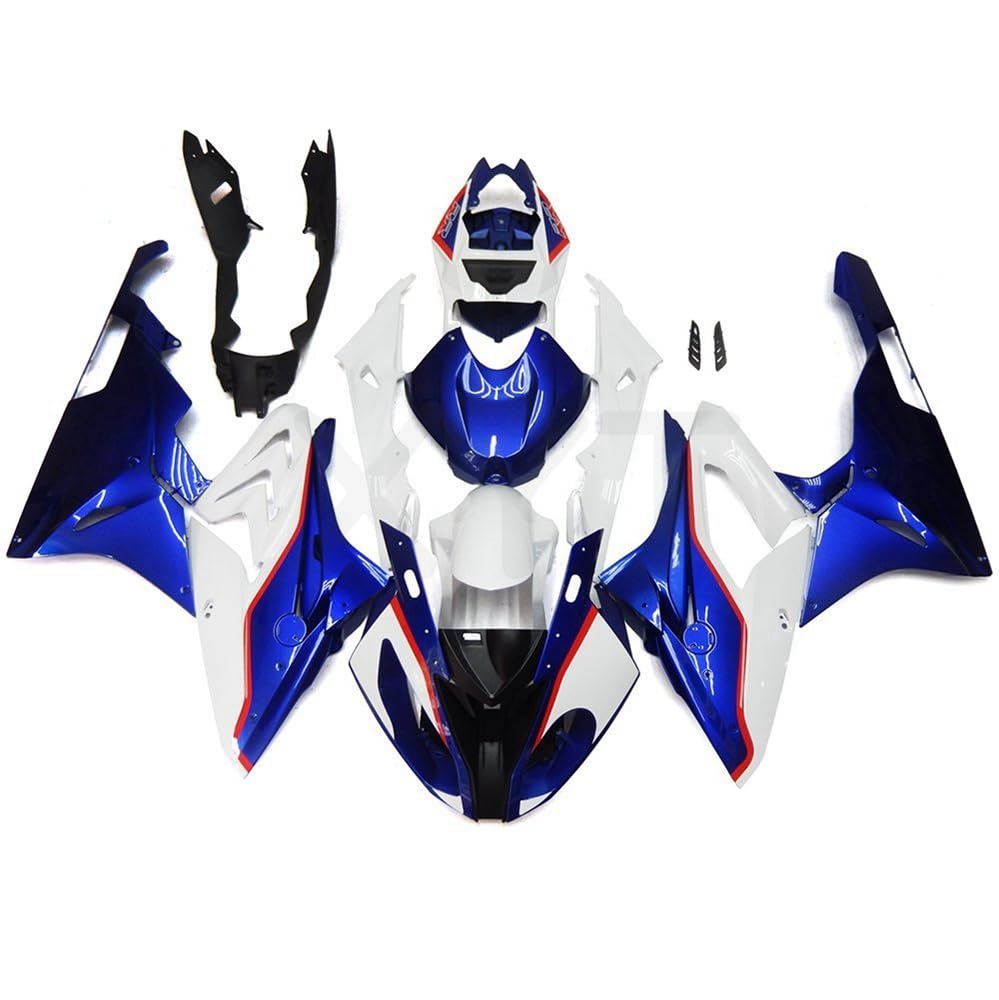 XYTlabs Spritzguss-Kunststoff-Verkleidungsset für 15 16 S1000RR 2015 2016 S 1000 RR blau-weiße Verkleidungs-Set 001FR von XYTlabs