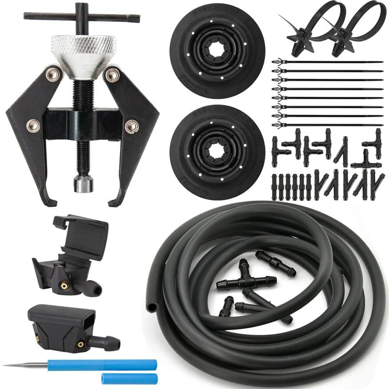 Auto-Frontscheibenwaschdüsen Kompatibel Mit Benz Für Sprinter W901 W902 W906 903 906 907 910 VS30 1995–2024. Auto-Scheibenwascher, Wischerarm-Abzieher Und Klingen-Wassersprühdüsen(39pcs-Puller) von XYUOIS