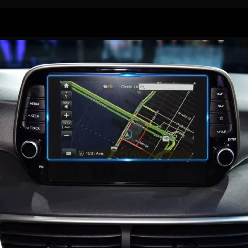 Auto Navi Folie Zubehör Kompatibel Mit Hyundai Für Tucson 2015 2016 2017 2018 2019 2020 Auto-Displayschutzfolie Aus Gehärtetem Glas, Auto-GPS-Navigationsbildschirmfolie, Display-Schutzfolie(208x126mm) von XYUOIS