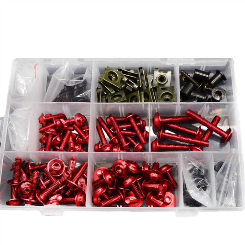 Sets mit Schrauben & Muttern Kompatibel Mit CB 599 919 400 Für CB600 Für HORNET CBR 600 F2 F3 F4 F4i 900 Motorrad Komplettes Komplettes Verkleidungsschrauben-Set Clip-Körperschrauben-Befestigung(color von XYUOIS