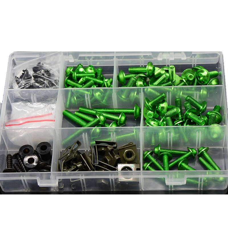 Sets mit Schrauben & Muttern Kompatibel Mit Cbr600rr Für Cbr954rr Für VFR750 VFR800 1000 Motorrad Komplette Verkleidungsschraubensätze Clips Karosserieschrauben Muttern Schrauben Befestigungselemente von XYUOIS