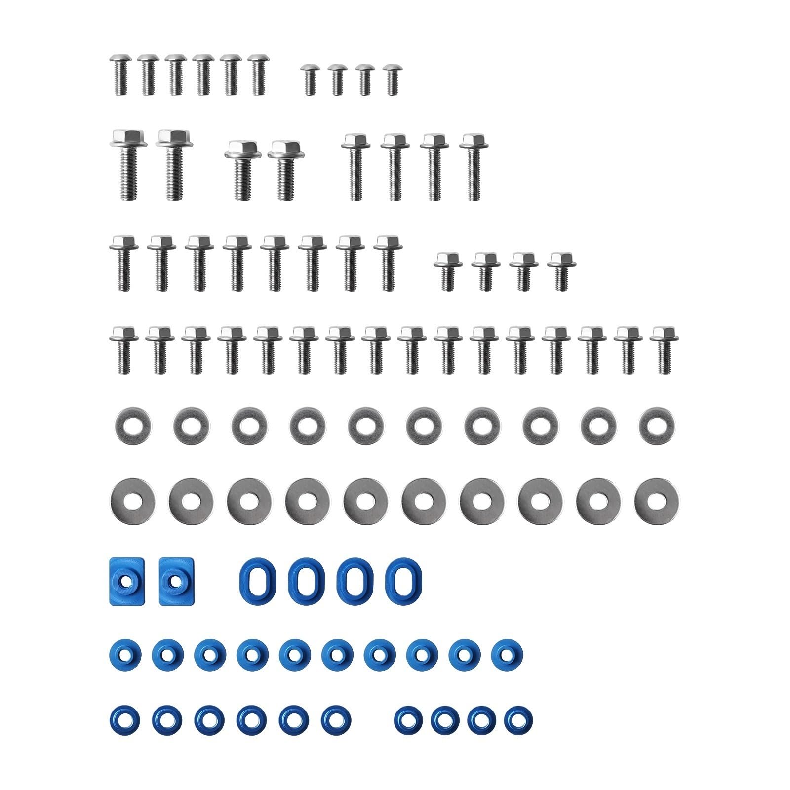 Sets mit Schrauben & Muttern Kompatibel Mit Yamaha Für YZ250 Für YZ65 YZ80 YZ85 YZ125 YZ125X YZ250X Motorrad Verkleidungsbolzen Mutter Schraubensatz Karosserie Muttern Schrauben Befestigungselement(co von XYUOIS