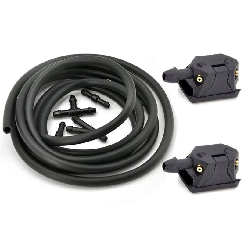 XYUOIS Auto-Frontscheibenwaschdüsen Kompatibel Mit Ram Für ProMaster Auto, 4-Wege-Scheibenwaschanlage, Wischer, Wassersprühdüsen, Sprühdüsen, Sprühset(Nozzle and 2m Hose) von XYUOIS