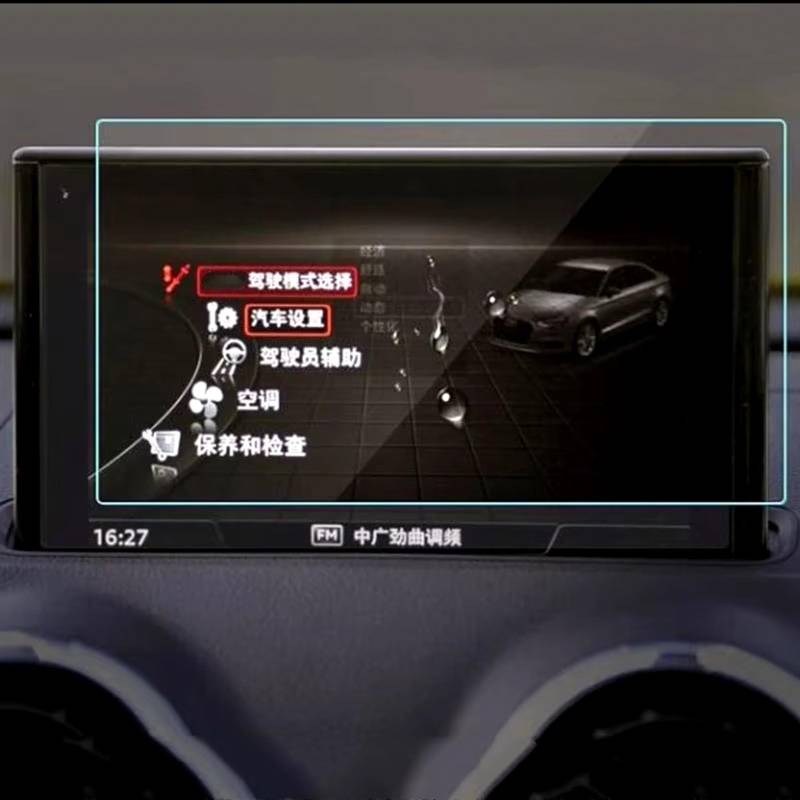 XYUOIS Auto Navi Folie Zubehör Kompatibel Mit A3 8V 2012 2013 2014 2015 2016 2017 2018 2019 2020 Auto-Navigation GPS-Displayschutzfolie Aus Gehärtetem Glas, Autozubehör von XYUOIS