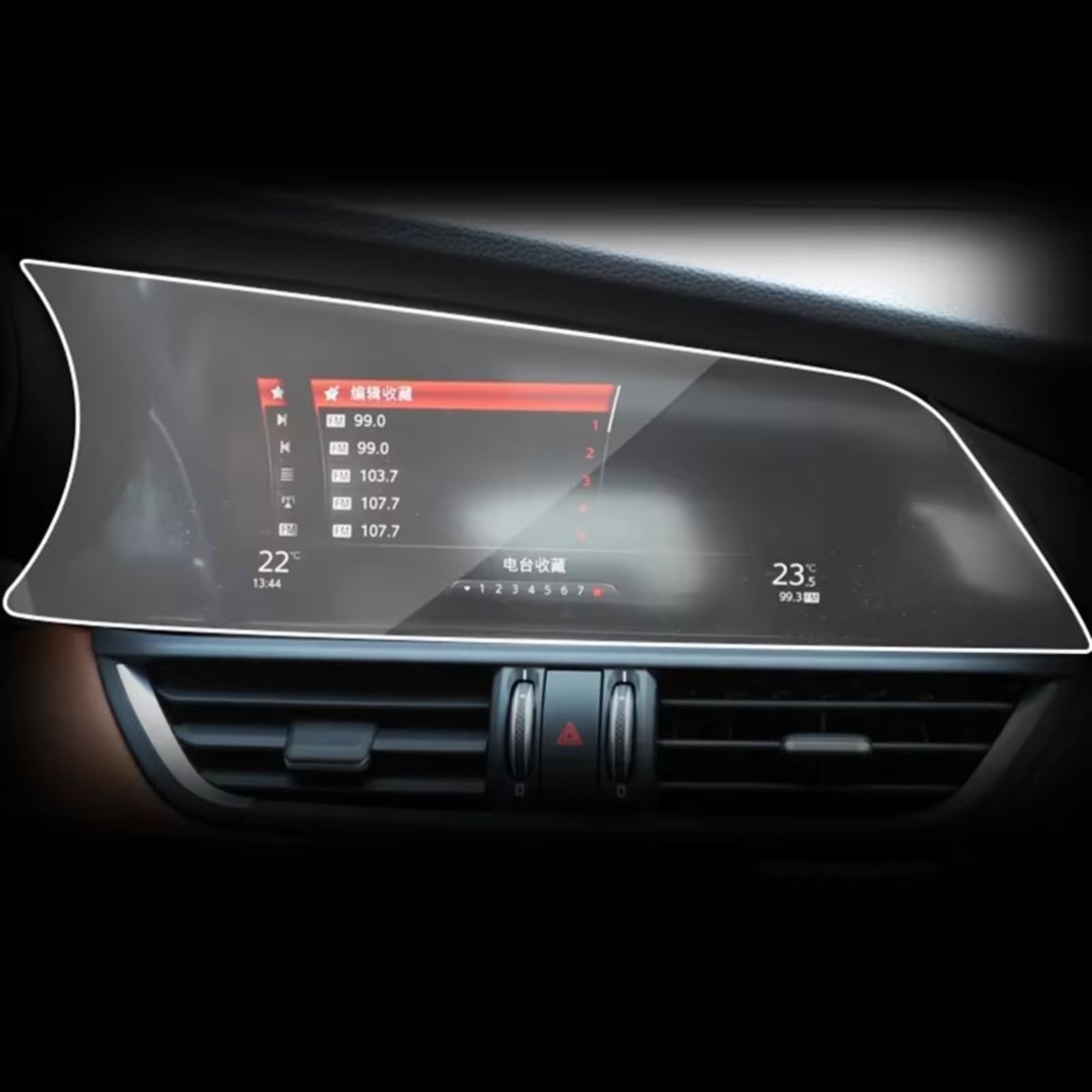 XYUOIS Auto Navi Folie Zubehör Kompatibel Mit Alfa Für Romeo Für Giulia 2015–2023, Autozubehör, GPS-Navigationsbildschirm, Gehärtetes Glas, Schutzfolie, Kratzfest, 8,8 Zoll von XYUOIS