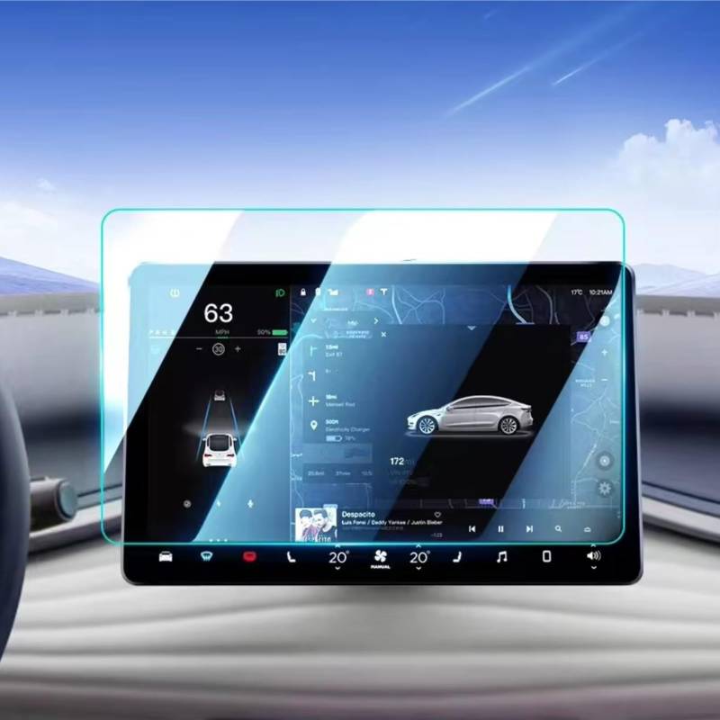 XYUOIS Auto Navi Folie Zubehör Kompatibel Mit BYD Für Han EV 2020 2021 2022 2023, Auto-Infotainment, GPS-Navigation Und Armaturenbrett, Gehärtetes Glas, Displayschutzfolie(GPS) von XYUOIS