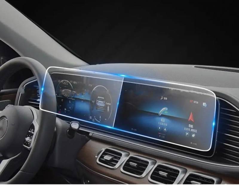 XYUOIS Auto Navi Folie Zubehör Kompatibel Mit Benz Für GLE 2020 2021 2022 2023 2024 Autozubehör Gehärtetes Glas Navi-Schutzfolie von XYUOIS