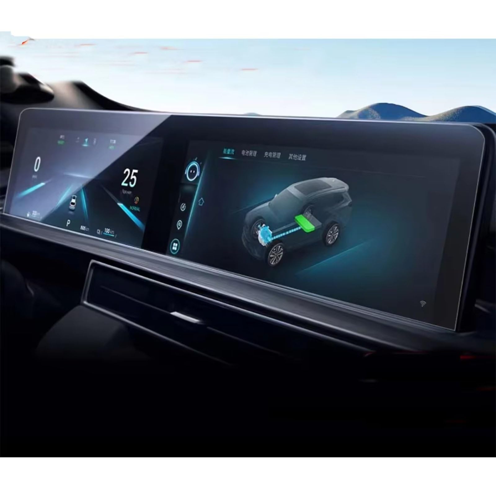 XYUOIS Auto Navi Folie Zubehör Kompatibel Mit Chery Für Tiggo 7 Pro Für Max 2023 2024, Auto-LCD-GPS-Navigation Und Armaturenbrett, TPU-Displayschutzfolie von XYUOIS