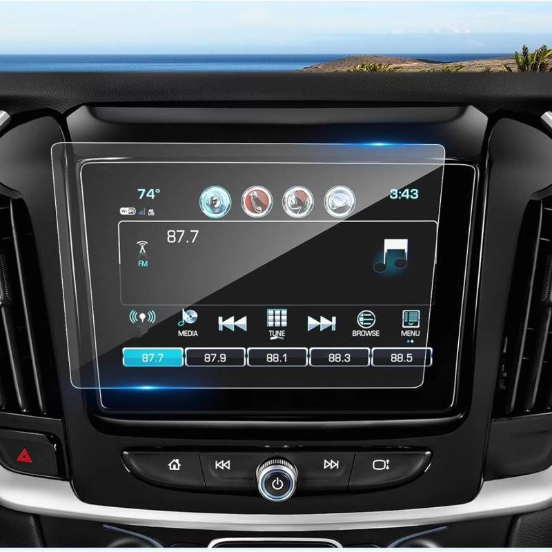 XYUOIS Auto Navi Folie Zubehör Kompatibel Mit Chevrolet Für Traverse 2018 2019 2020 2021 2022 2023 8 Zoll 7 Zoll Auto GPS Navigation AntiFingerprint Gehärtetes Glas Displayschutzfolie(8INCH) von XYUOIS