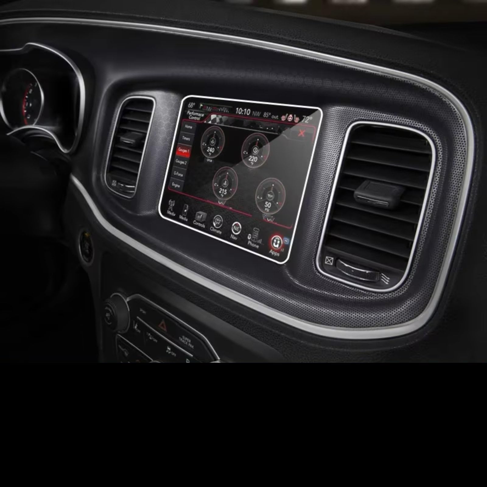 XYUOIS Auto Navi Folie Zubehör Kompatibel Mit Dodge Für Charger 2015 2016 2017 2018 2019, Auto-GPS-Navigation, Gehärtetes Glas, Schutzfolie, Auto-Innenzubehör, Auto-Displayschutzfolie von XYUOIS