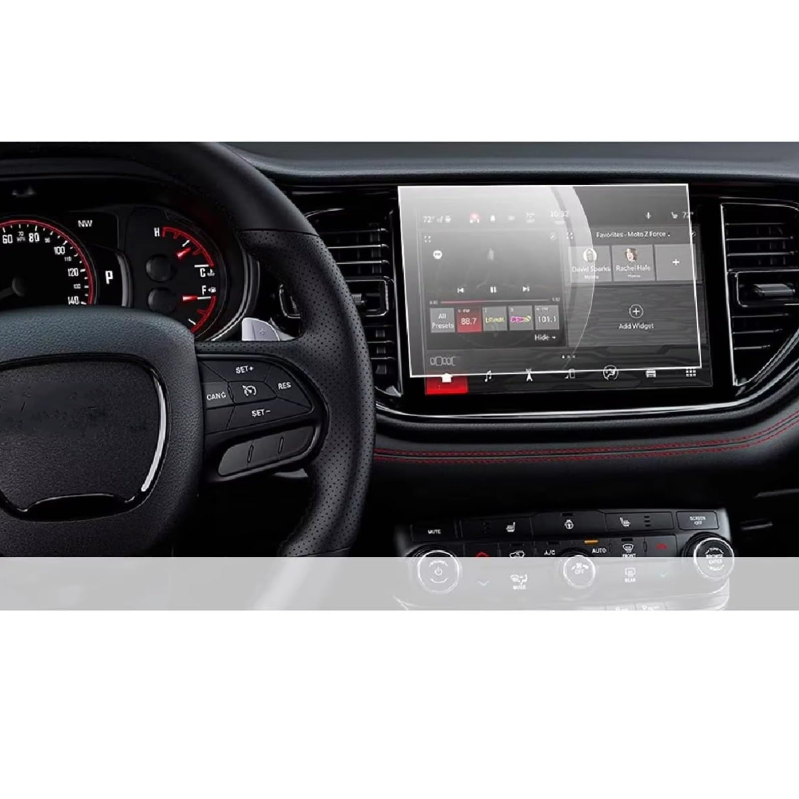 XYUOIS Auto Navi Folie Zubehör Kompatibel Mit Dodge Für Durango 2021 2022 2023 2024, Auto-Navigation, Gehärtetes Glas, 10,1 Zoll, GPS-Displayschutz, Anti-Fingerabdruck-Displayschutzfolie von XYUOIS