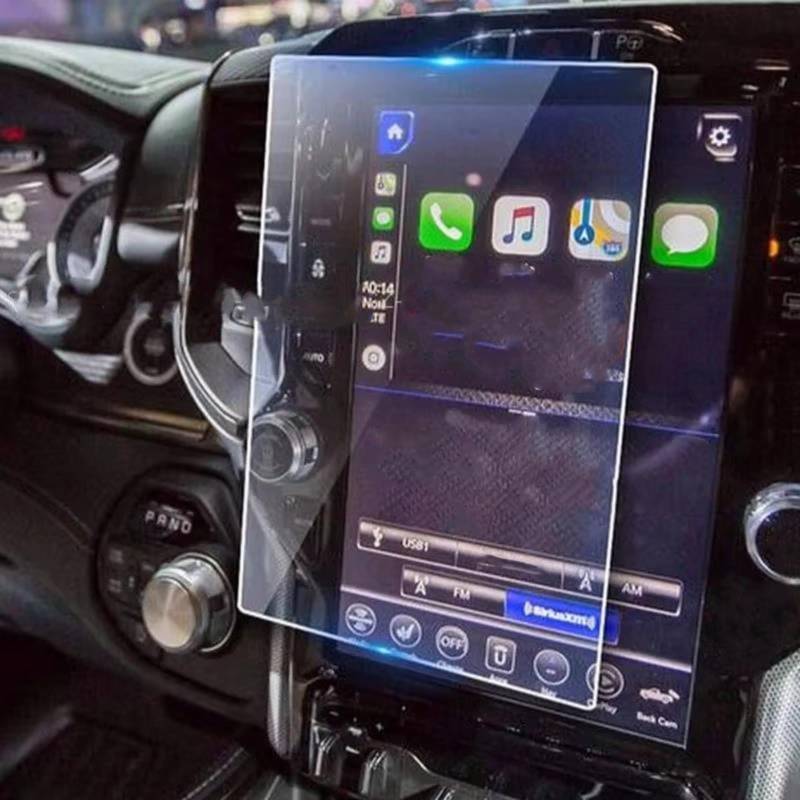 XYUOIS Auto Navi Folie Zubehör Kompatibel Mit Dodge Für Ram 1500 2500 3500 2019 2020 2021 12-Zoll-Auto-Navigationsbildschirm, Gehärtetes Glas von XYUOIS