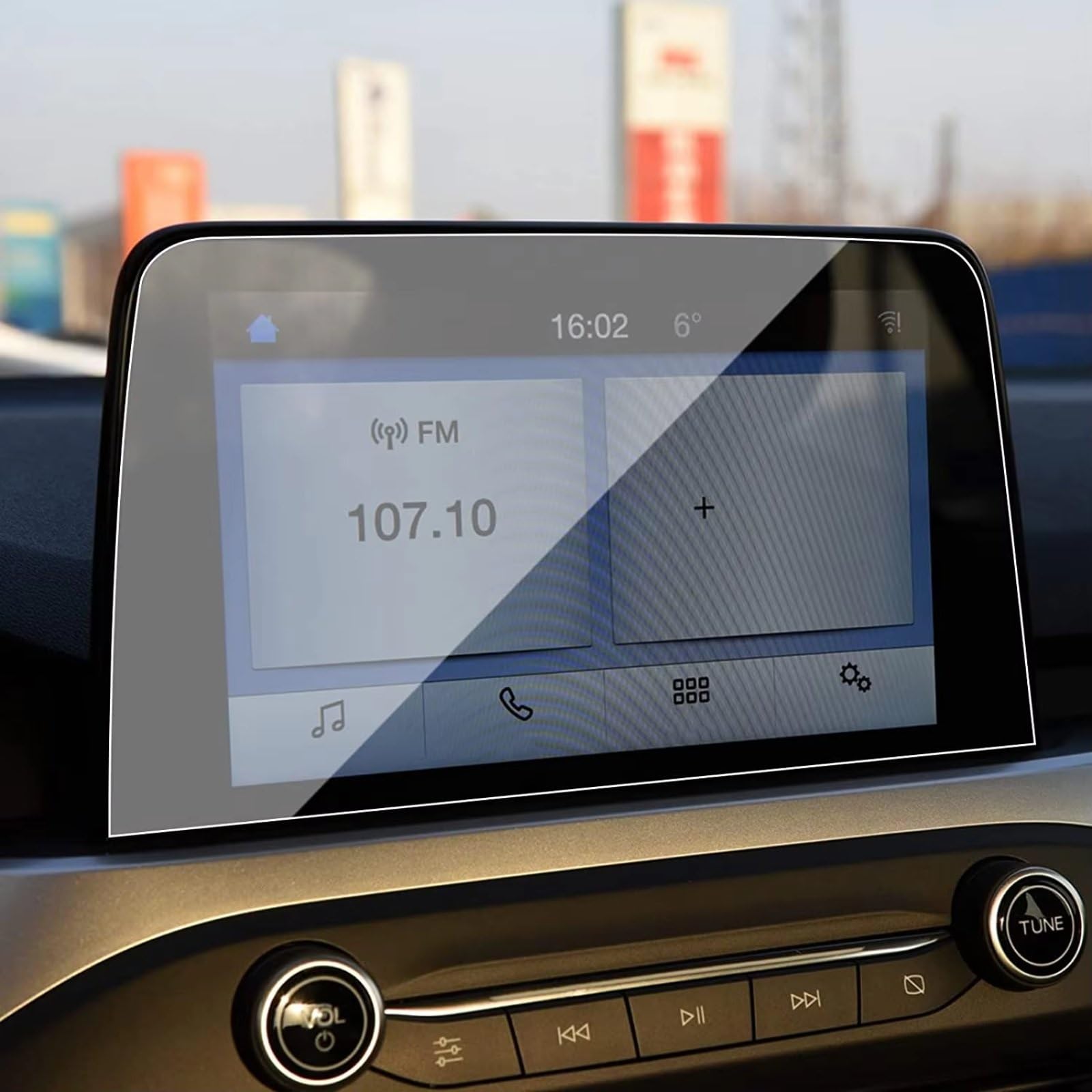 XYUOIS Auto Navi Folie Zubehör Kompatibel Mit Ford Für Escape 2020 2021 2022 2023, Auto-Navigationsdisplay, Kratzfester Displayschutz Aus Gehärtetem Glas von XYUOIS