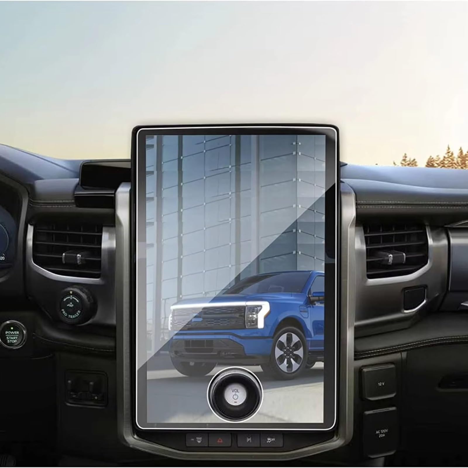 XYUOIS Auto Navi Folie Zubehör Kompatibel Mit Ford Für Mustang Für Mach-E 2021 2022 2023, Auto-LCD-GPS-Navigation Und Armaturenbrett, Gehärtetes Glas, Displayschutzfolie von XYUOIS