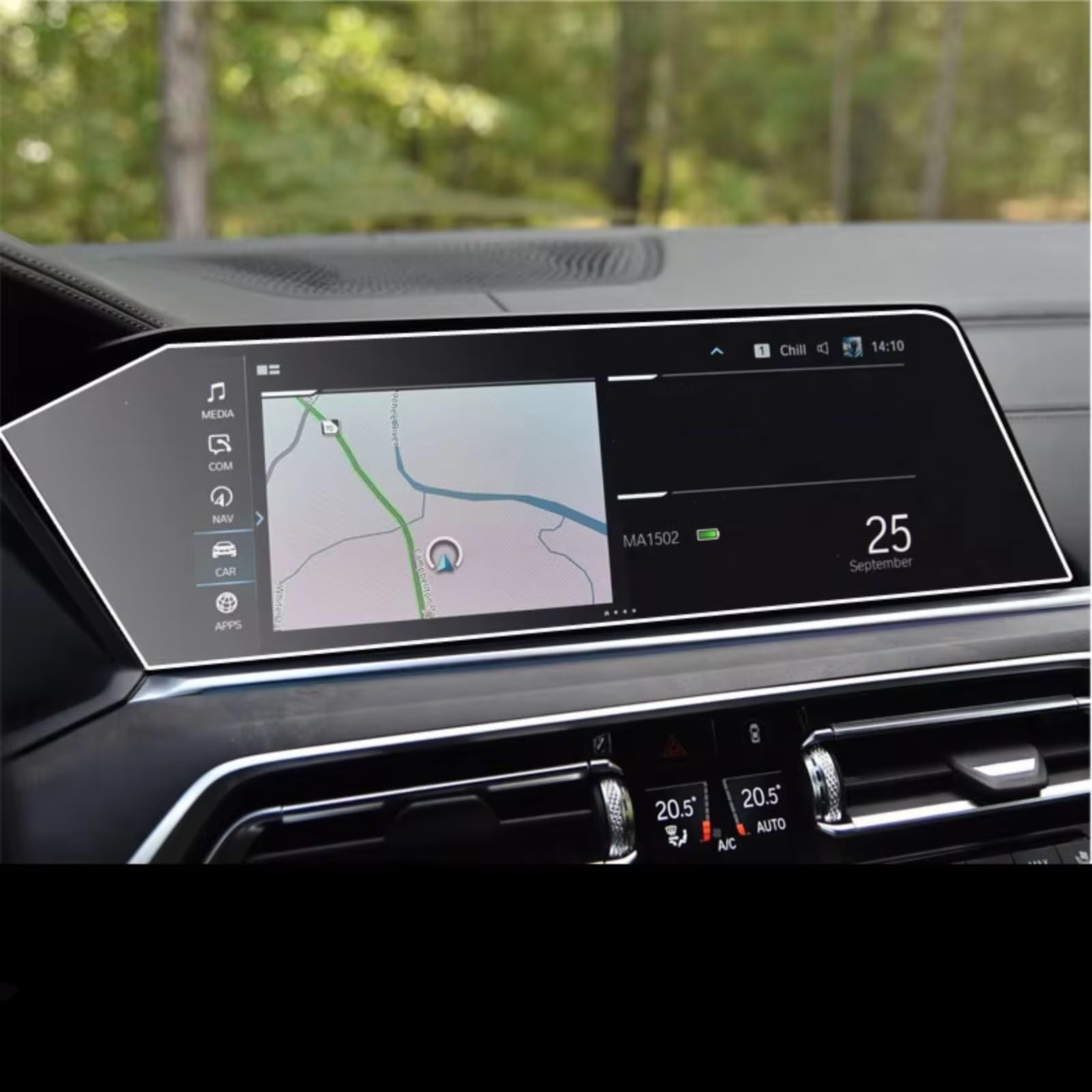 XYUOIS Auto Navi Folie Zubehör Kompatibel Mit Für X5 G05 2019 2020, Auto 12,3 Zoll, Linkes Ruder, Auto-Navigations-Center-Display, Kratzfester 9H-Displayschutz Aus Gehärtetem Glas von XYUOIS