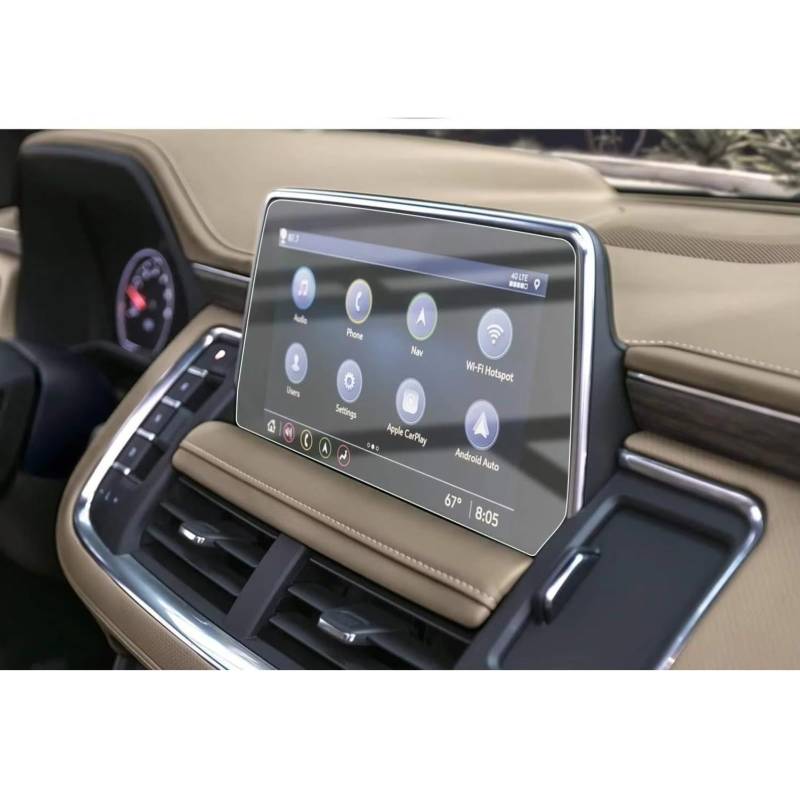 XYUOIS Auto Navi Folie Zubehör Kompatibel Mit GMC Für Yukon 2021 2022 2023 Auto 10,2 Zoll GPS-Navigation AntiFingerprint Gehärtetes Glas Displayschutzfolie von XYUOIS