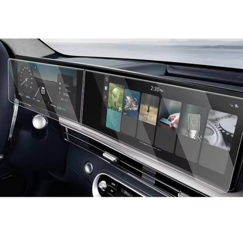 XYUOIS Auto Navi Folie Zubehör Kompatibel Mit Genesis Für GV60 2023, 2 Stück PET-Folie, Autozubehör, Navigations- Und Instrumenten-Displayschutzfolie von XYUOIS