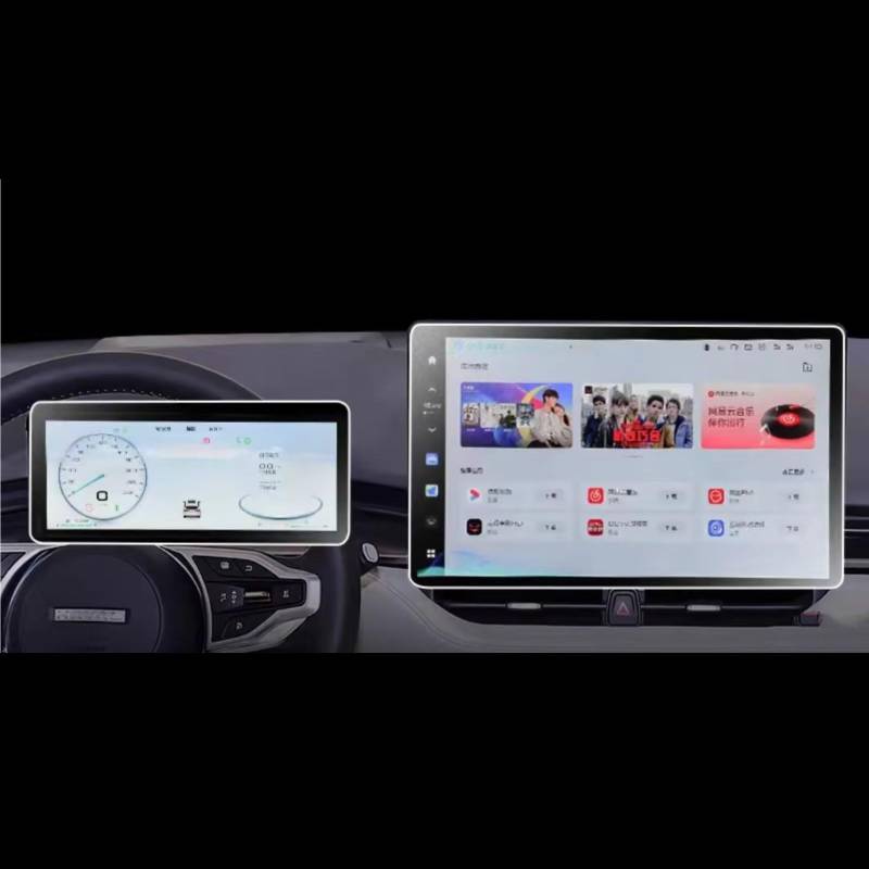 XYUOIS Auto Navi Folie Zubehör Kompatibel Mit Haval Für H9 2024, Auto-GPS-Navigation Und Armaturenbrett-Instrument, Gehärtetes Glas, Displayschutzfolie(Dashboard and GPS) von XYUOIS