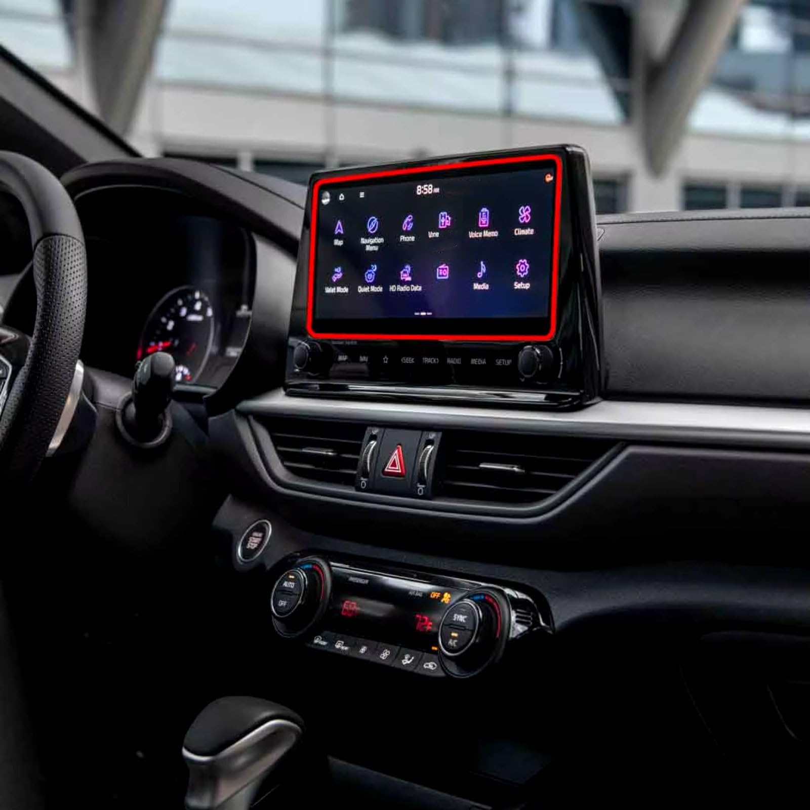 XYUOIS Auto Navi Folie Zubehör Kompatibel Mit K&ia Für Forte 2021 10,25 Zoll Auto GPS Navigation Gehärtetes Glas Displayschutzfolie Auto Innen Anti-Kratz-Folie von XYUOIS