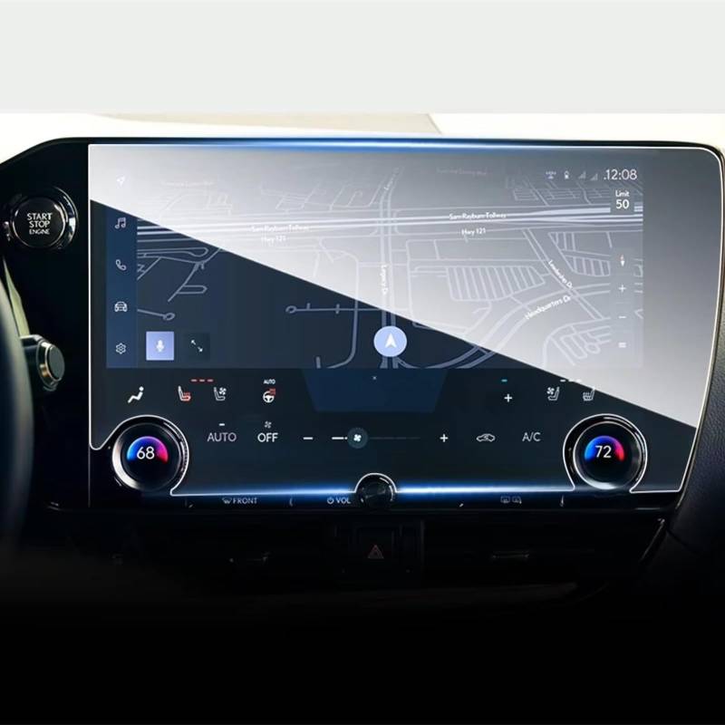 XYUOIS Auto Navi Folie Zubehör Kompatibel Mit Lexus Für NX 250 NX 350 NX 350h NX 450h+ 2022 2023 Autozubehör Navigationsbildschirm Gehärtetes Glas Filmschutz Autoinnenraum(14INCH) von XYUOIS