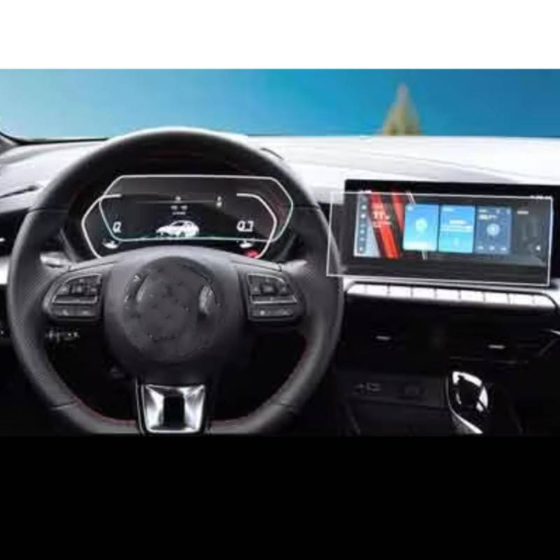 XYUOIS Auto Navi Folie Zubehör Kompatibel Mit MG Für 5 GT 2022, Auto-Infotainment, GPS-Navigation, Innen-Armaturenbrett, Gehärtetes Glas, Displayschutzfolie(GPS and Instrument) von XYUOIS