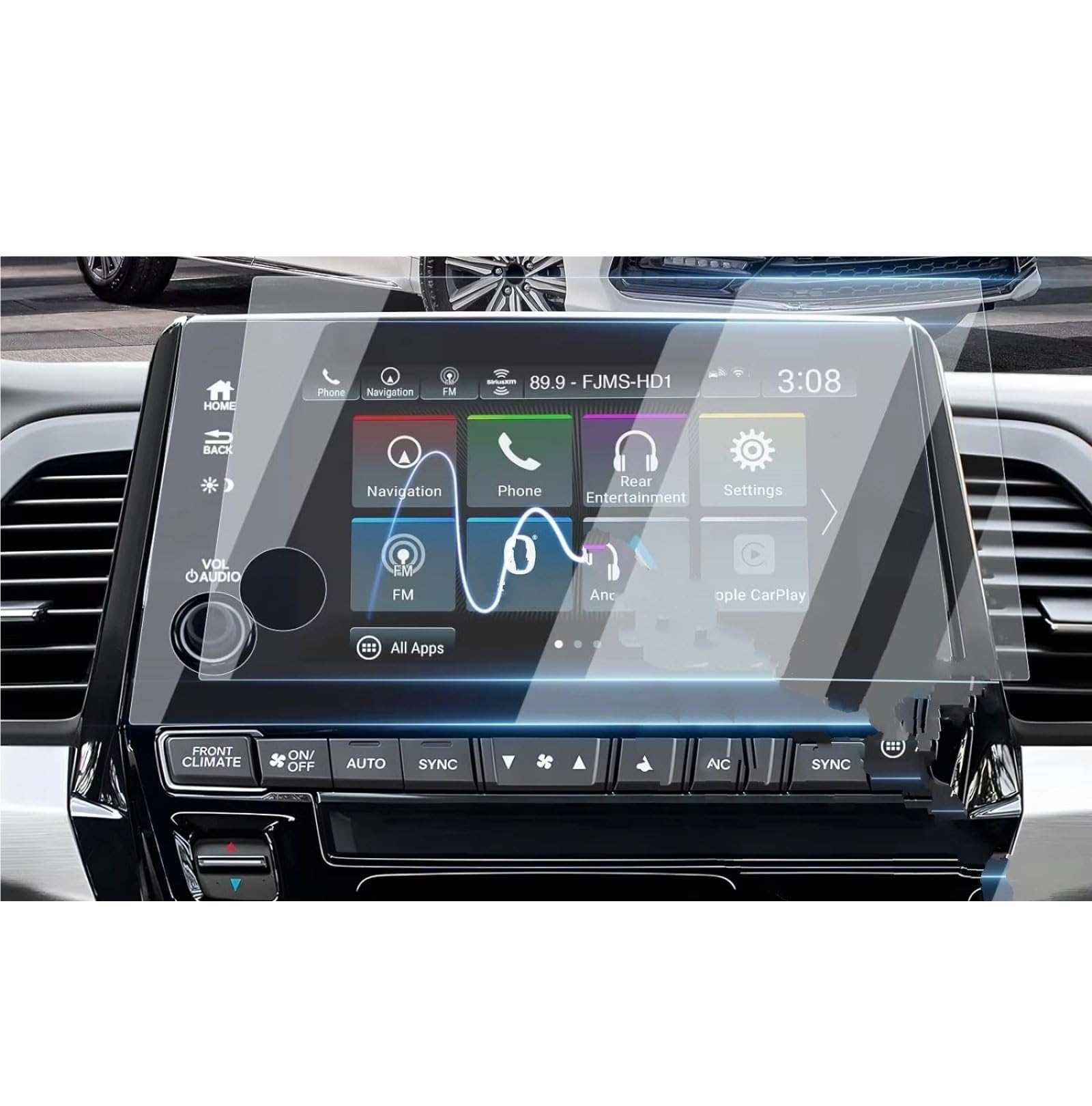 XYUOIS Auto Navi Folie Zubehör Kompatibel Mit Odyssey Für Gladiator 2018 2019 2020 2021 2022 2023 2024 Autonavigation 8 Zoll GPS-Displayschutzfolie Aus Gehärtetem Glas von XYUOIS