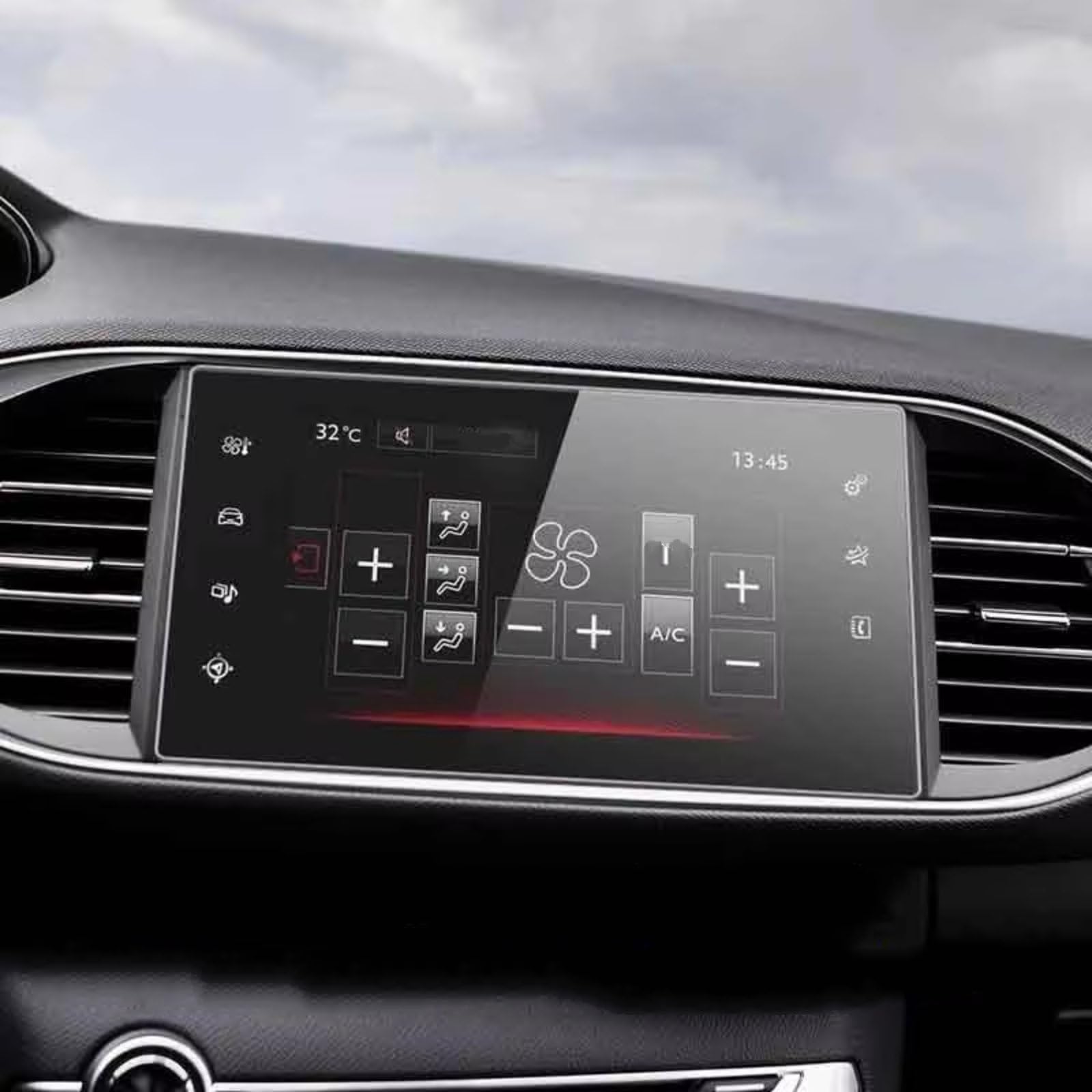 XYUOIS Auto Navi Folie Zubehör Kompatibel Mit Peugeot Für 308 2014 2015 2016 2017 2018, Auto-GPS-Navigationsfolie, LCD-Bildschirm, Gehärtetes Glas, Schutzfolie, Kratzfeste Folie, Zubehör, 9,7 Zoll von XYUOIS