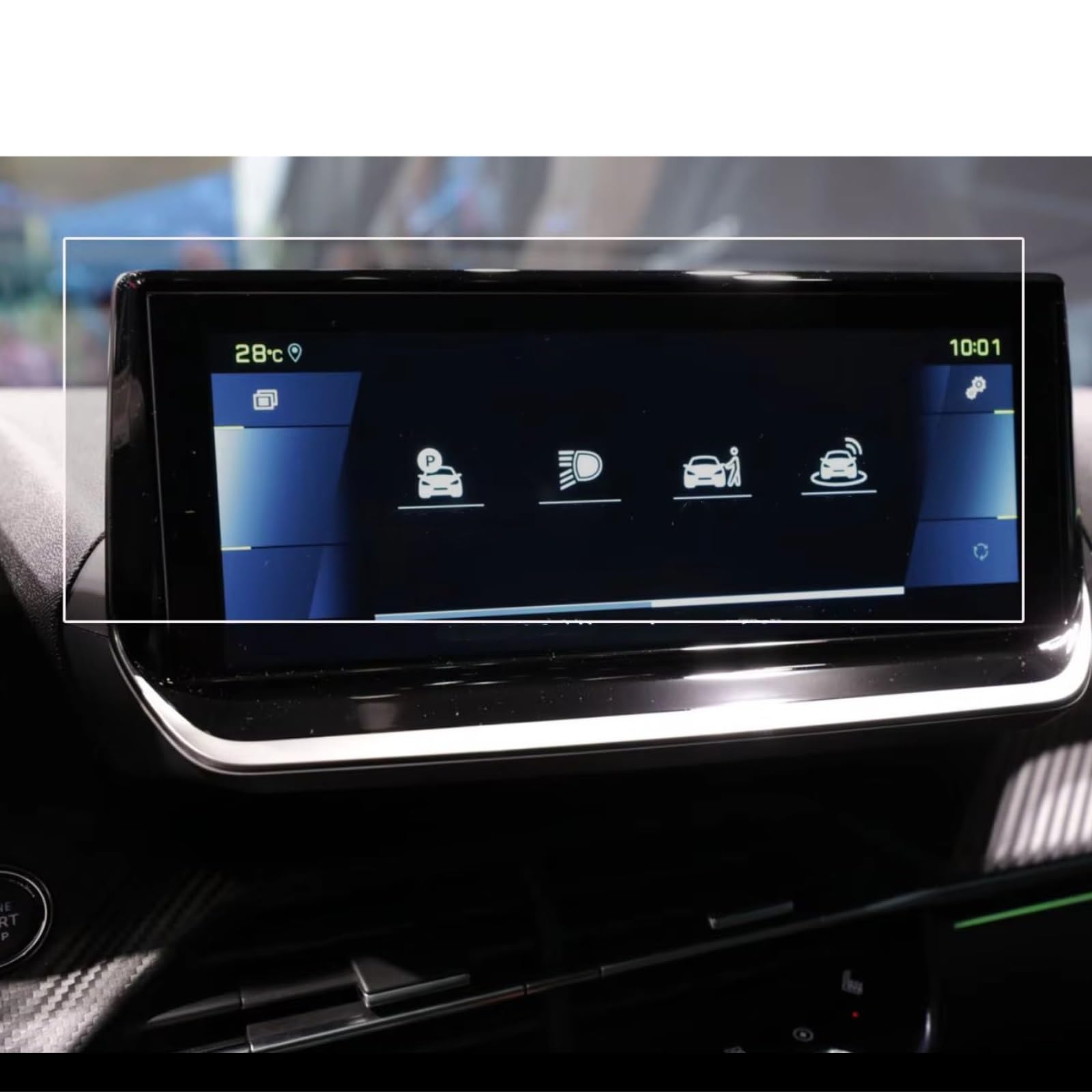 XYUOIS Auto Navi Folie Zubehör Kompatibel Mit Peugeot Für E-208 2020 2021, Autozubehör, Gehärtetes Glas, Infotainment, GPS, Navigation, Medien, Displayschutzfolie von XYUOIS