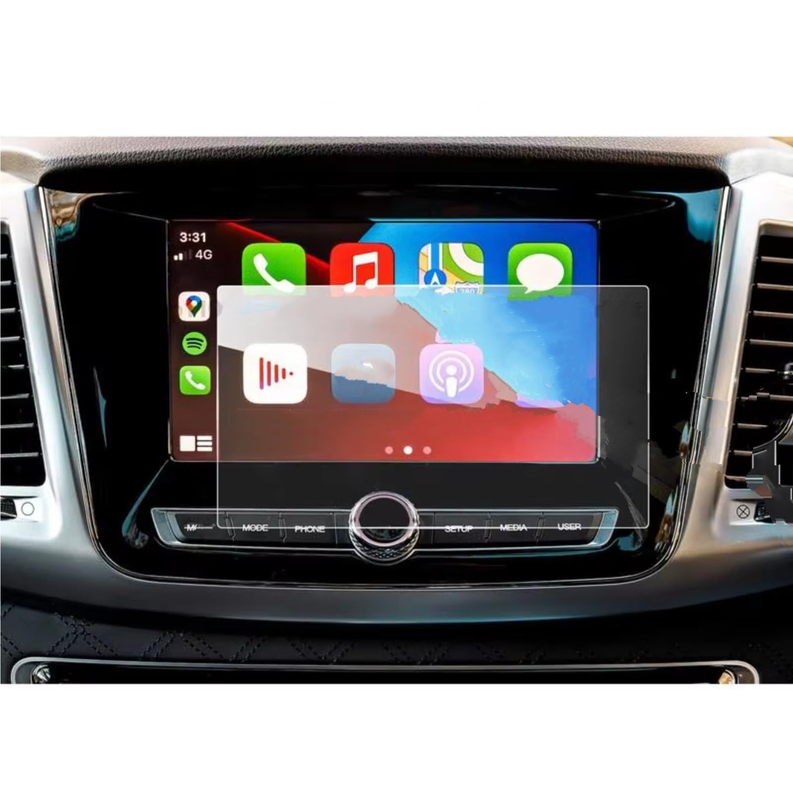 XYUOIS Auto Navi Folie Zubehör Kompatibel Mit SsangYong Für Musso 2019 2020 2021 2022 8 Zoll Auto-Infotainment-Navigationsbildschirm Anti-Fingerabdruck-Schutzfolie Aus Gehärtetem Glas von XYUOIS