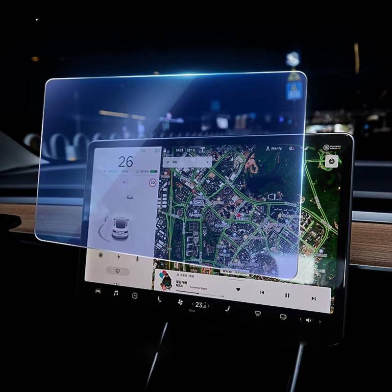 XYUOIS Auto Navi Folie Zubehör Kompatibel Mit Tesla Für Model 3 2019 2020 2021 2022 2023 15 Zoll Autozubehör, Kratzfester, Wasserdichter Displayschutz von XYUOIS