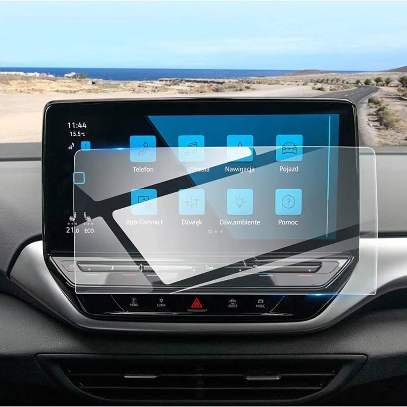 XYUOIS Auto Navi Folie Zubehör Kompatibel Mit VW Für ID.4 ID4 2021 2022 2023, Auto-Infotainment, GPS-Navigation, Display Und Instrumenten-Displayschutz Aus Gehärtetem Glas(12 Inch GPS) von XYUOIS