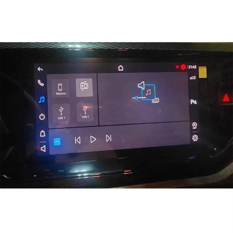 XYUOIS Auto Navi Folie Zubehör Kompatibel Mit VW Für Polo Haglaine 2024, Auto-LCD-Infotainment, GPS-Navigation Und Armaturenbrett, Gehärtetes Glas, Displayschutzfolie(10.1INCH GPS) von XYUOIS