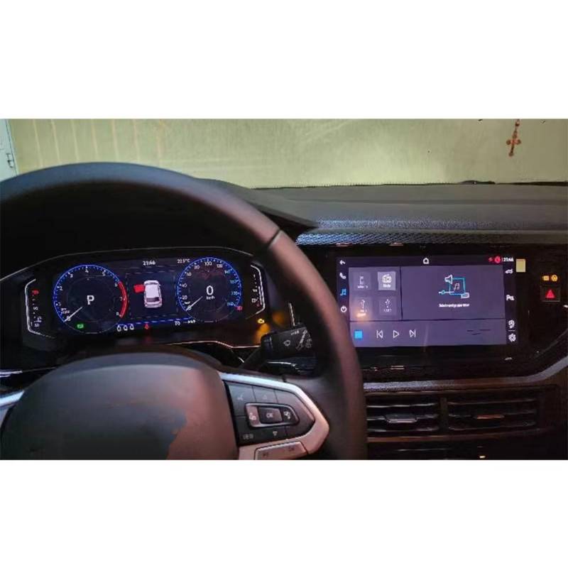 XYUOIS Auto Navi Folie Zubehör Kompatibel Mit VW Für Polo Haglaine 2024, Auto-LCD-Infotainment, GPS-Navigation Und Armaturenbrett, Gehärtetes Glas, Displayschutzfolie(Dashboard and GPS) von XYUOIS